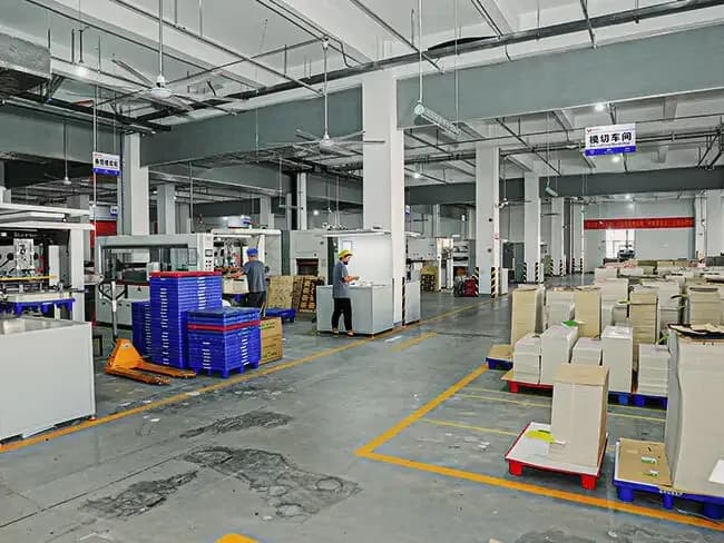ProPac die-cutting and finishing facility with operators at work.